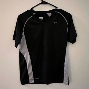 Nike Black and Gray Short Sleeve Tee